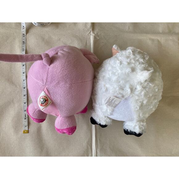 2 Peek-A-Boo Toys Pig Pink Plush Pig Stuffed Animal Baby Lamb - Picture 4 of 4